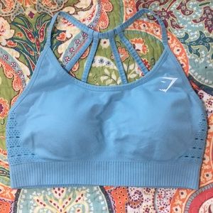 Energy seamless sports bra-sky blue-Large-GYMSHARK